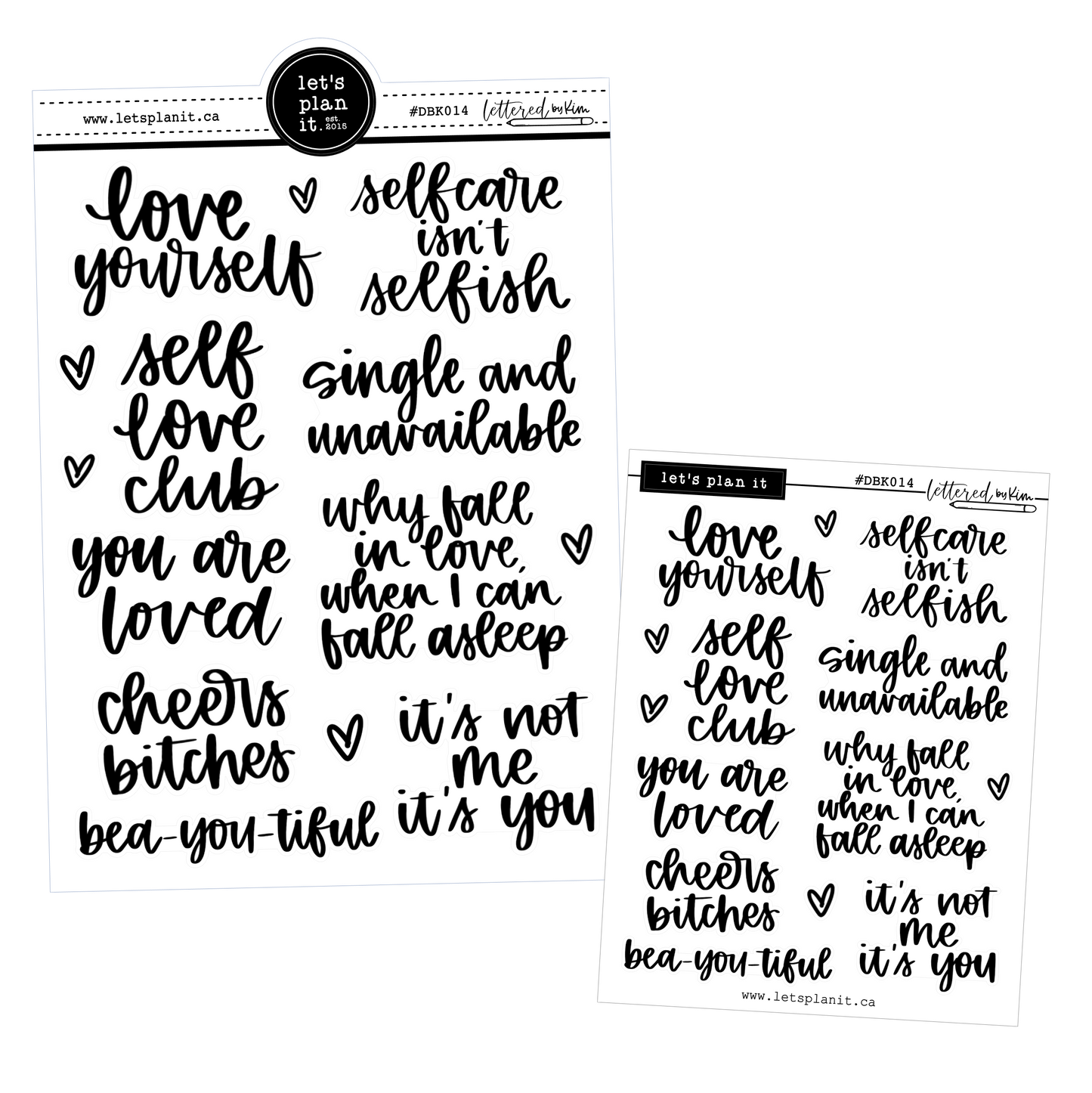 Lettered by Kim - Self Love