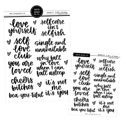 Lettered by Kim - Self Love