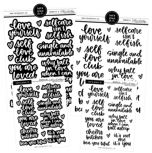 Lettered by Kim - Self Love