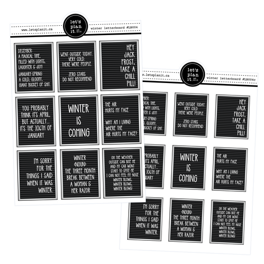 LetterBoards: Winter | 2 sizes | planner stickers