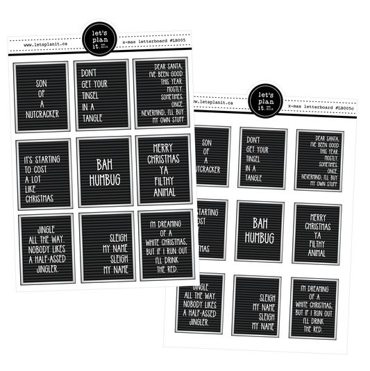 LetterBoards: Christmas | 2 sizes | planner stickers