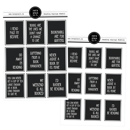 LetterBoards: Reading | 2 sizes | planner stickers