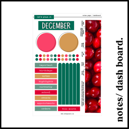 Monthly Kit: December (xmas) | 8 layout options | December or Blank