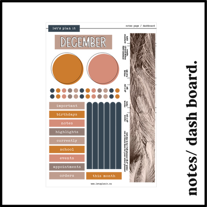 Monthly Kit: December (winter) | 8 layout options | December or Blank