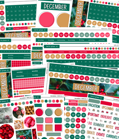 Monthly Kit: December (xmas) | 8 layout options | December or Blank