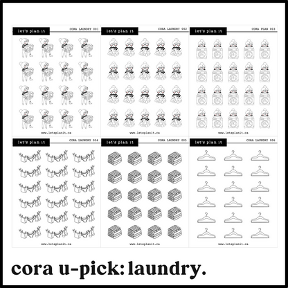 Cora | Laundry | character stickers