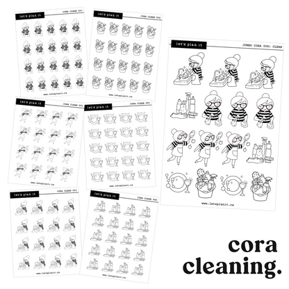 Cora | Cleaning | character stickers