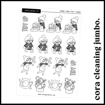 Cora | Cleaning | character stickers
