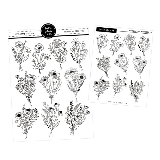 Bouquets |  Deco stickers | 2 sizes
