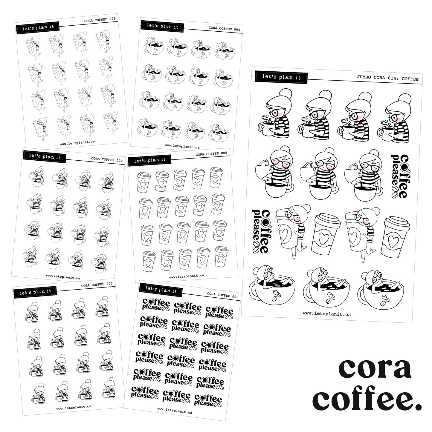 Cora | Coffee | character stickers