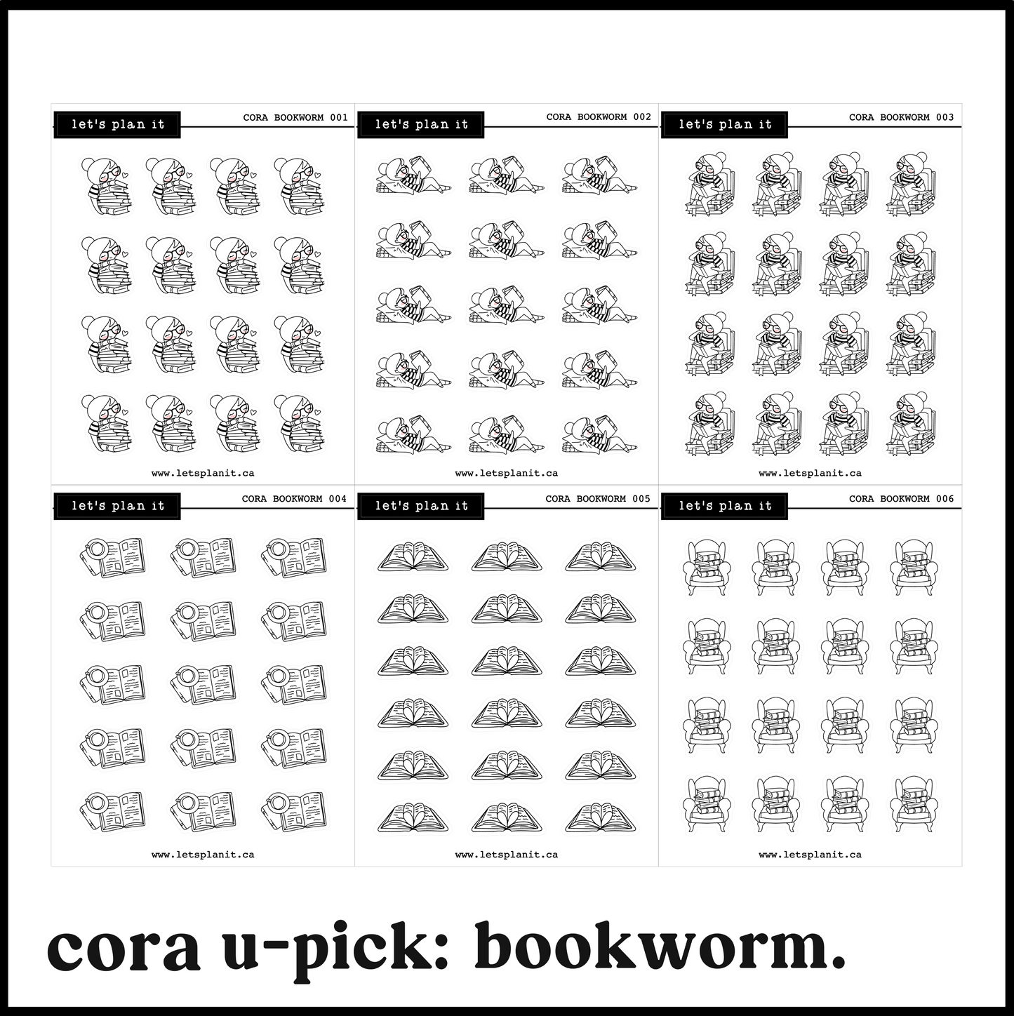 Cora | Bookworm | character stickers