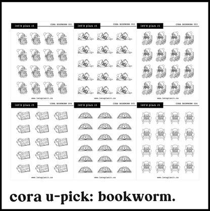 Cora | Bookworm | character stickers