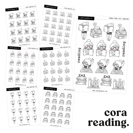 Cora | Reading | character stickers
