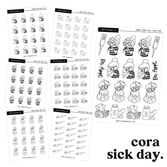 Cora | Sick day | character stickers