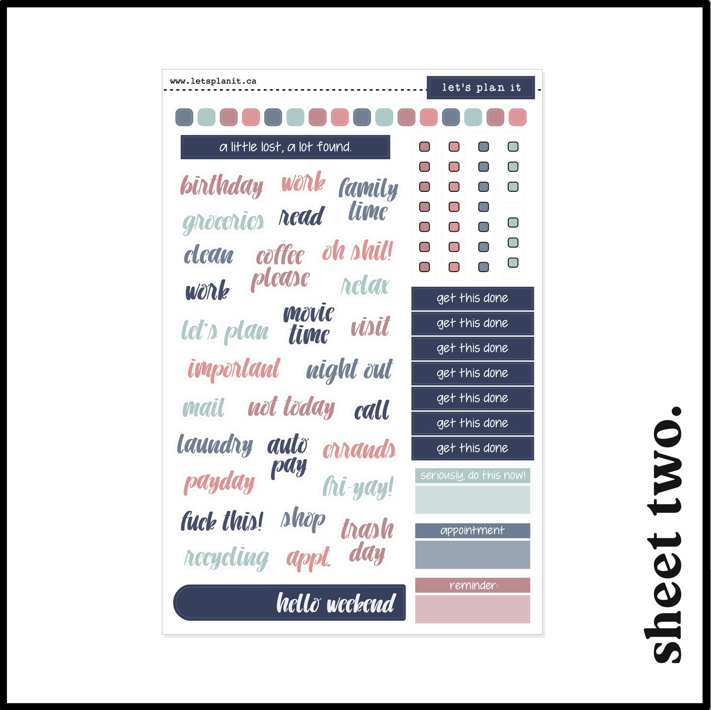 NOVA COLLECTION | Weekly Kits