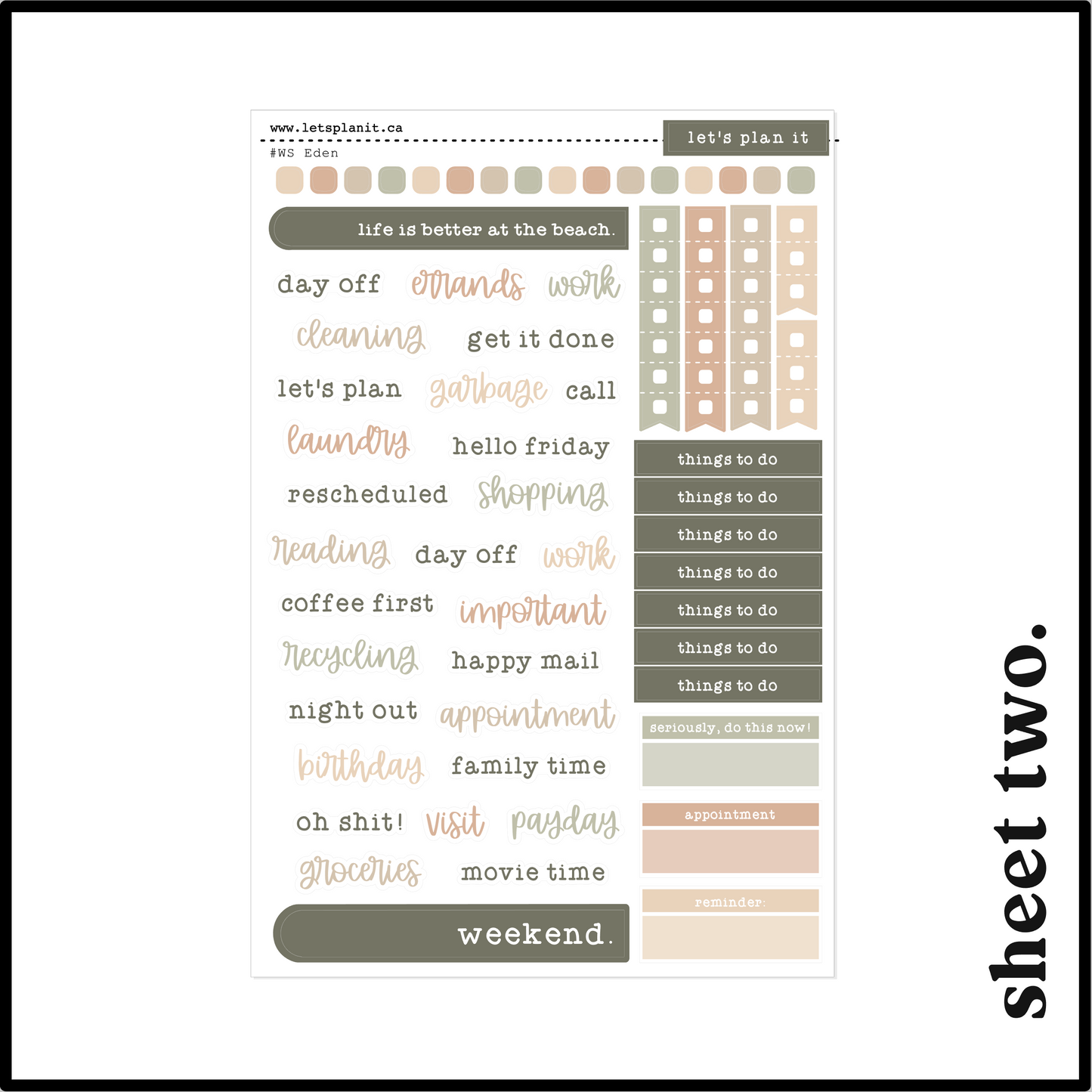 EDEN COLLECTION | Weekly Kits