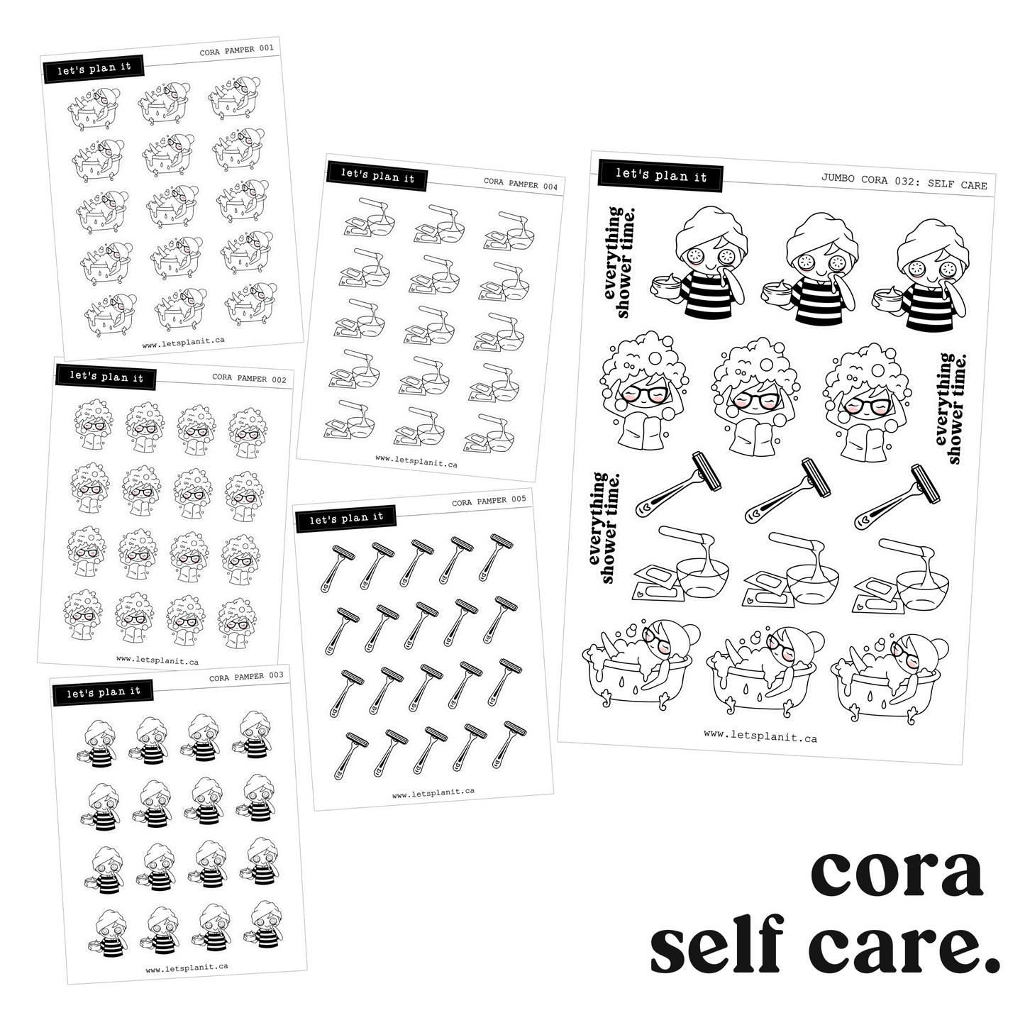 Cora | SELF CARE | character stickers