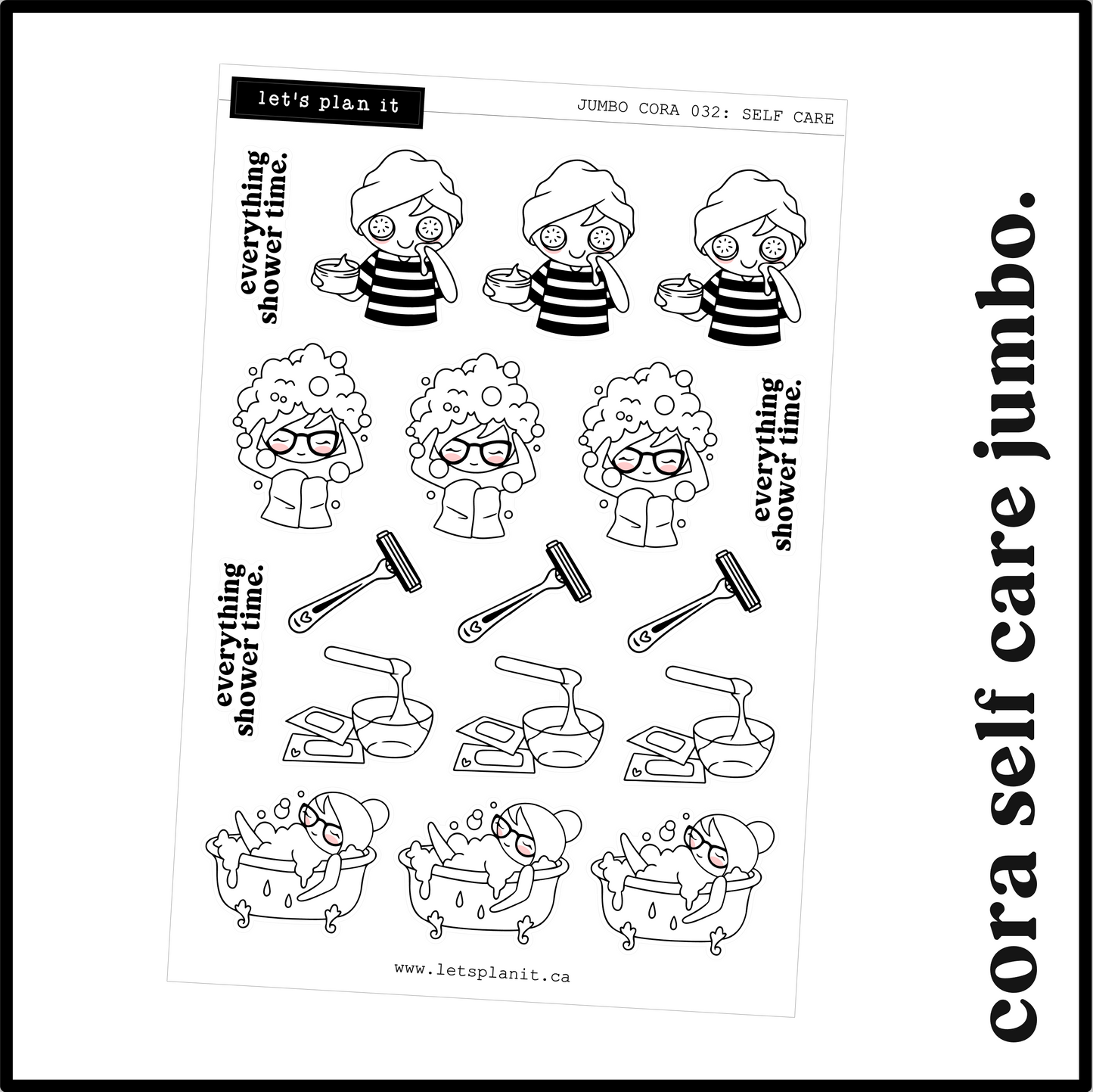 Cora | SELF CARE | character stickers