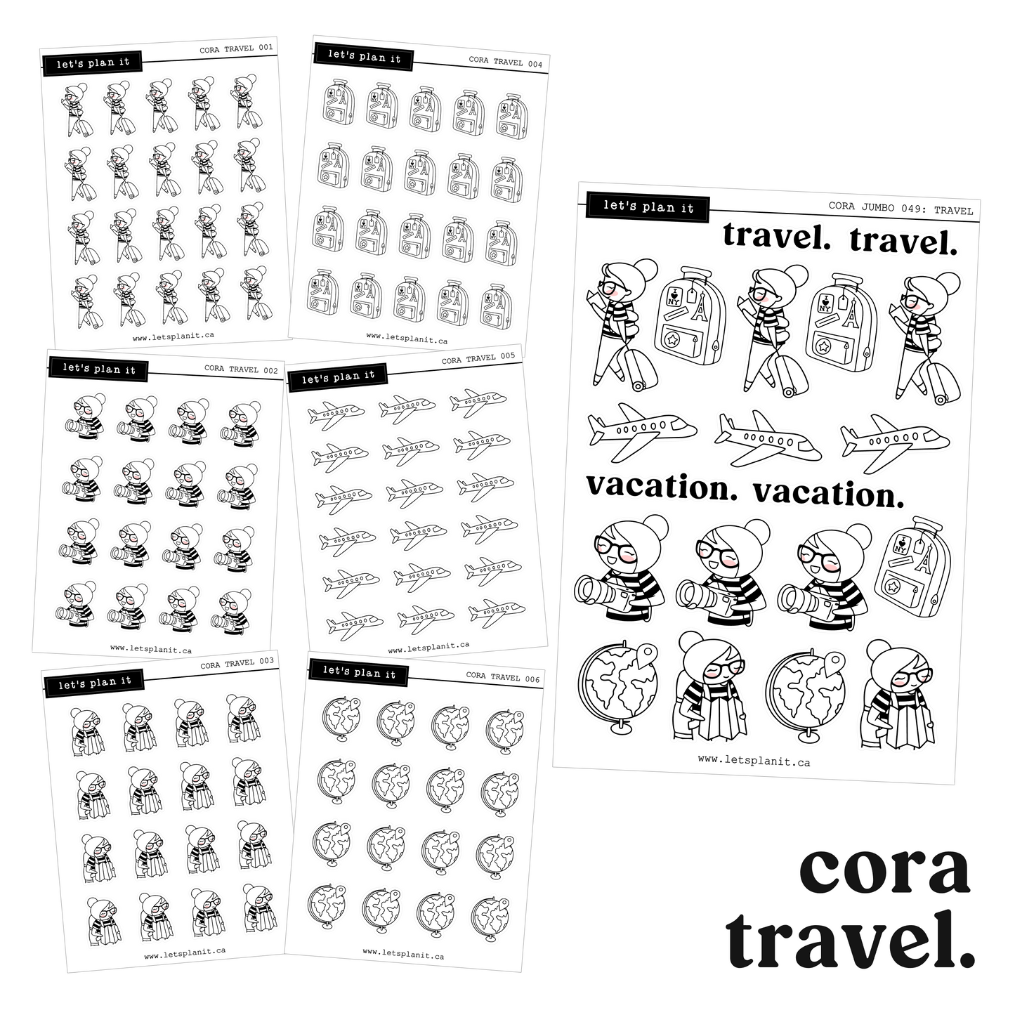 Cora | TRAVEL | character stickers