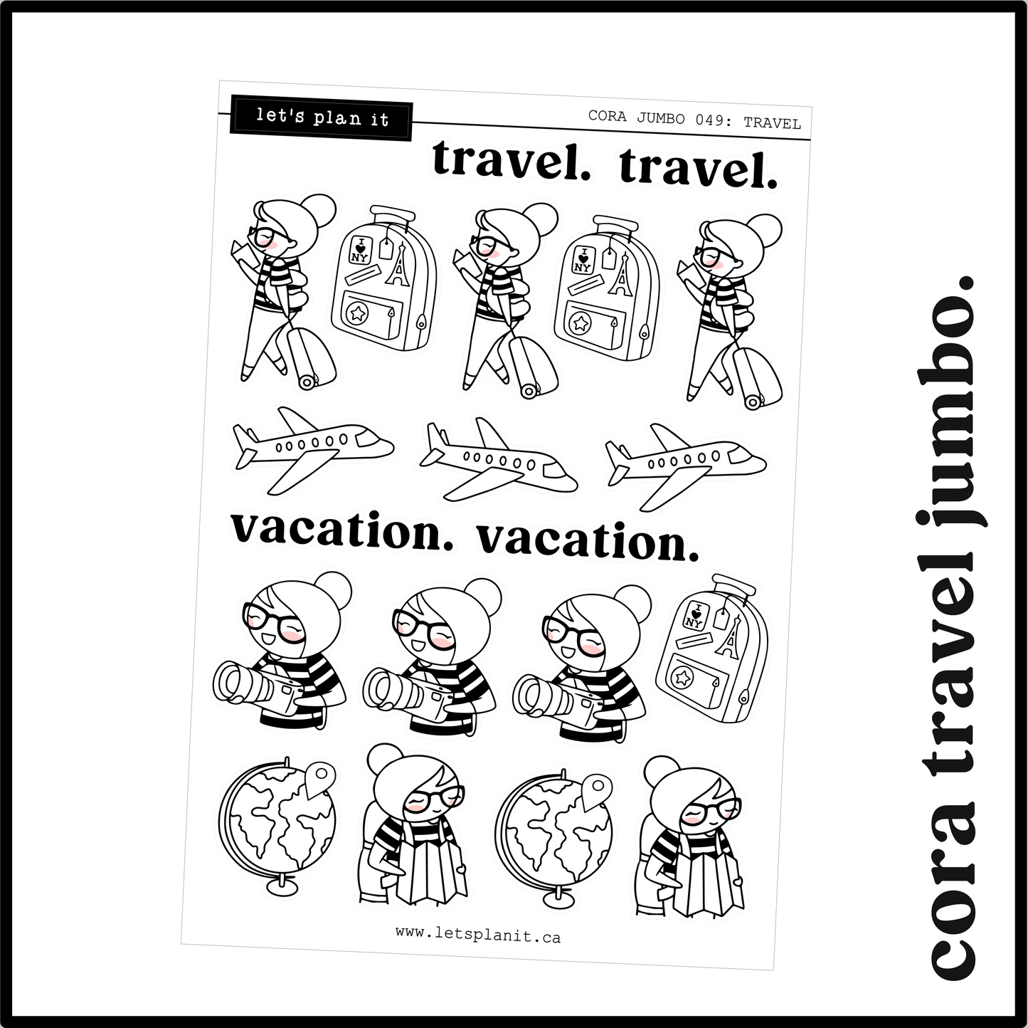 Cora | TRAVEL | character stickers