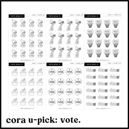 Cora | I Voted | character stickers
