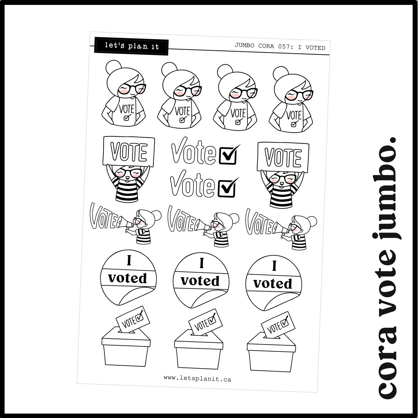 Cora | I Voted | character stickers