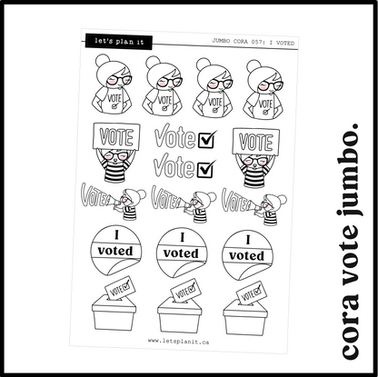 Cora | I Voted | character stickers