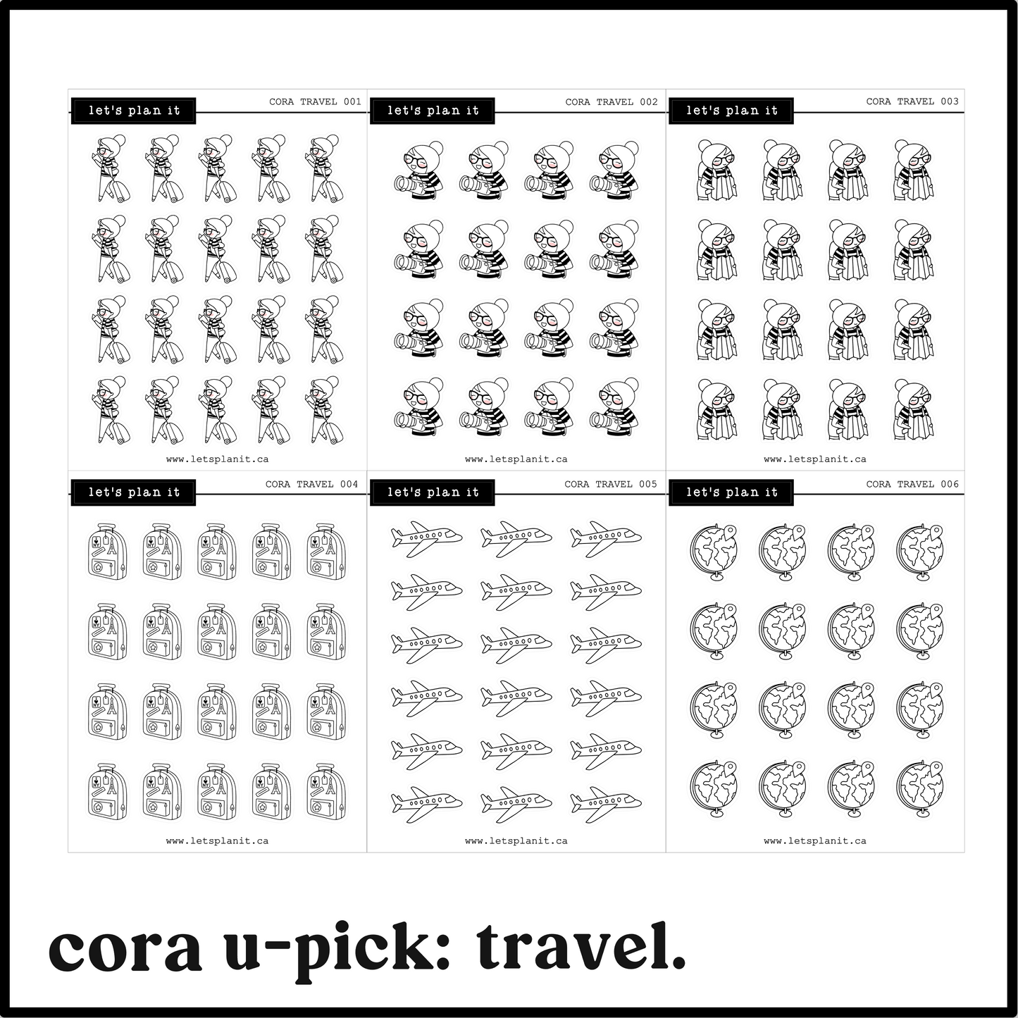 Cora | TRAVEL | character stickers