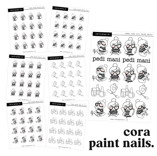 Cora | Paint Nails | character stickers