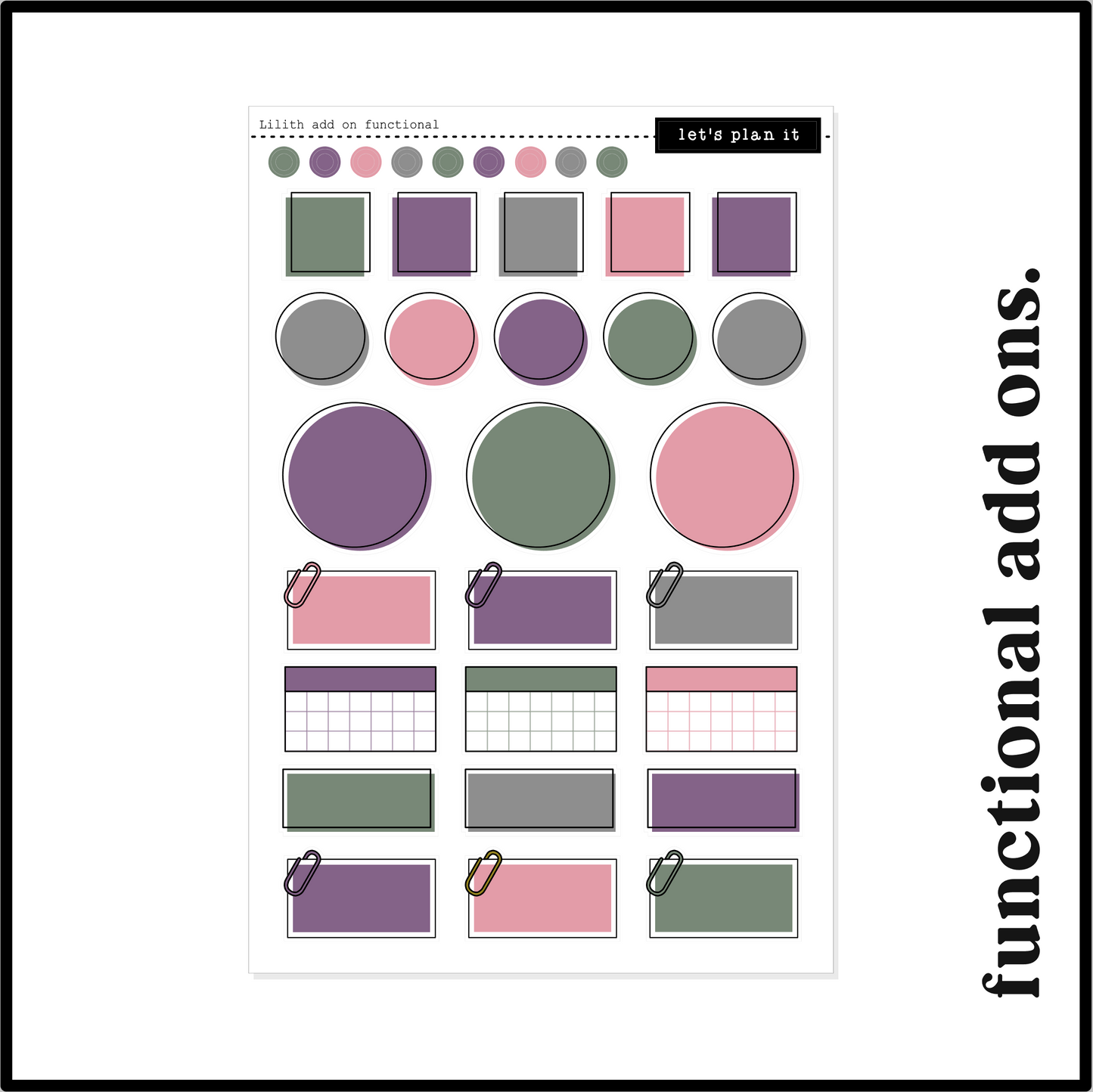 LILITH COLLECTION | Weekly Kits