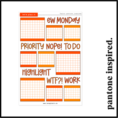 TAYLOR COLLECTION | Weekly Kits