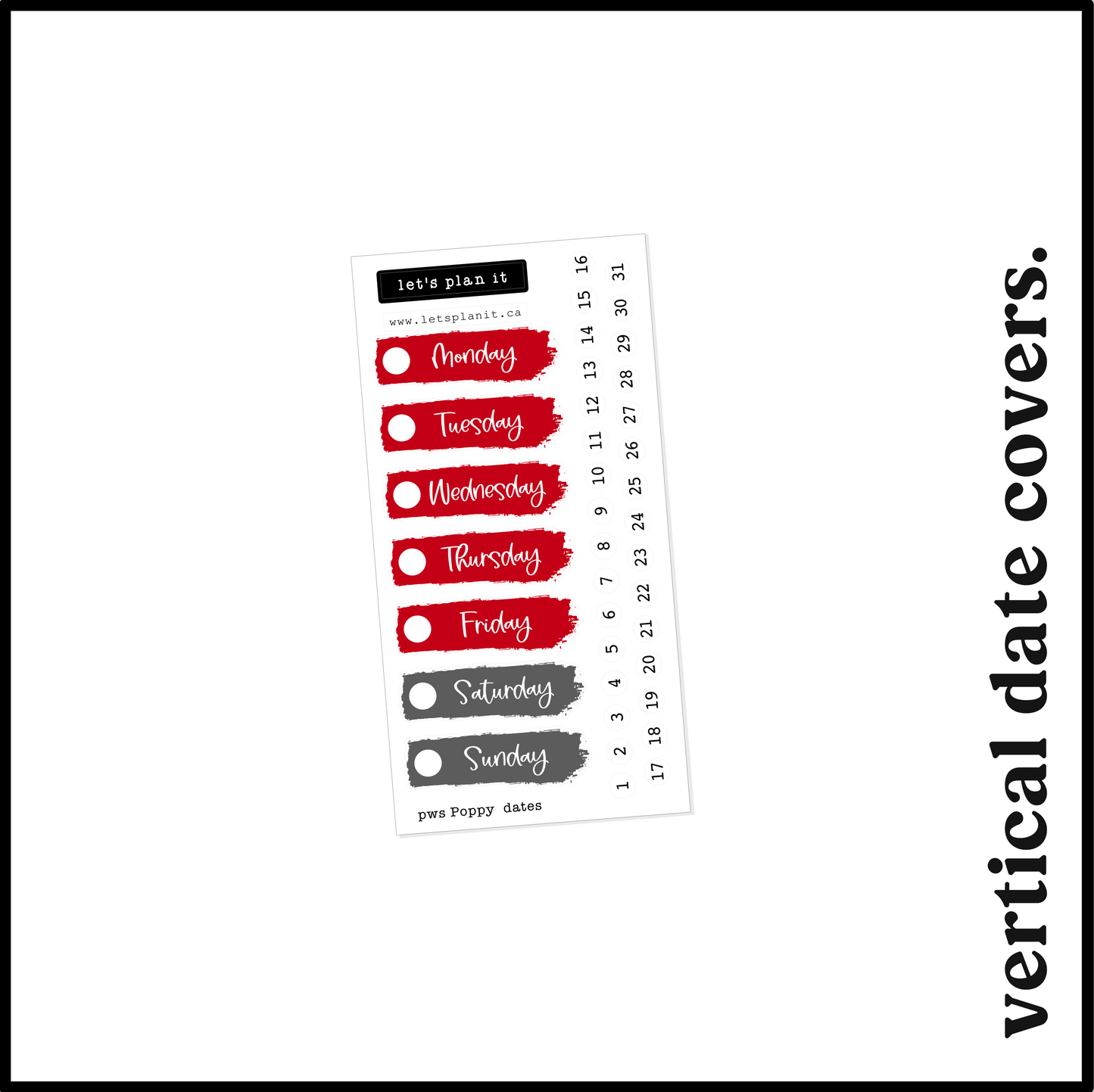 POPPY COLLECTION | Weekly Kits