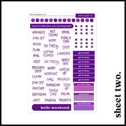 VIOLET COLLECTION | Weekly Kits