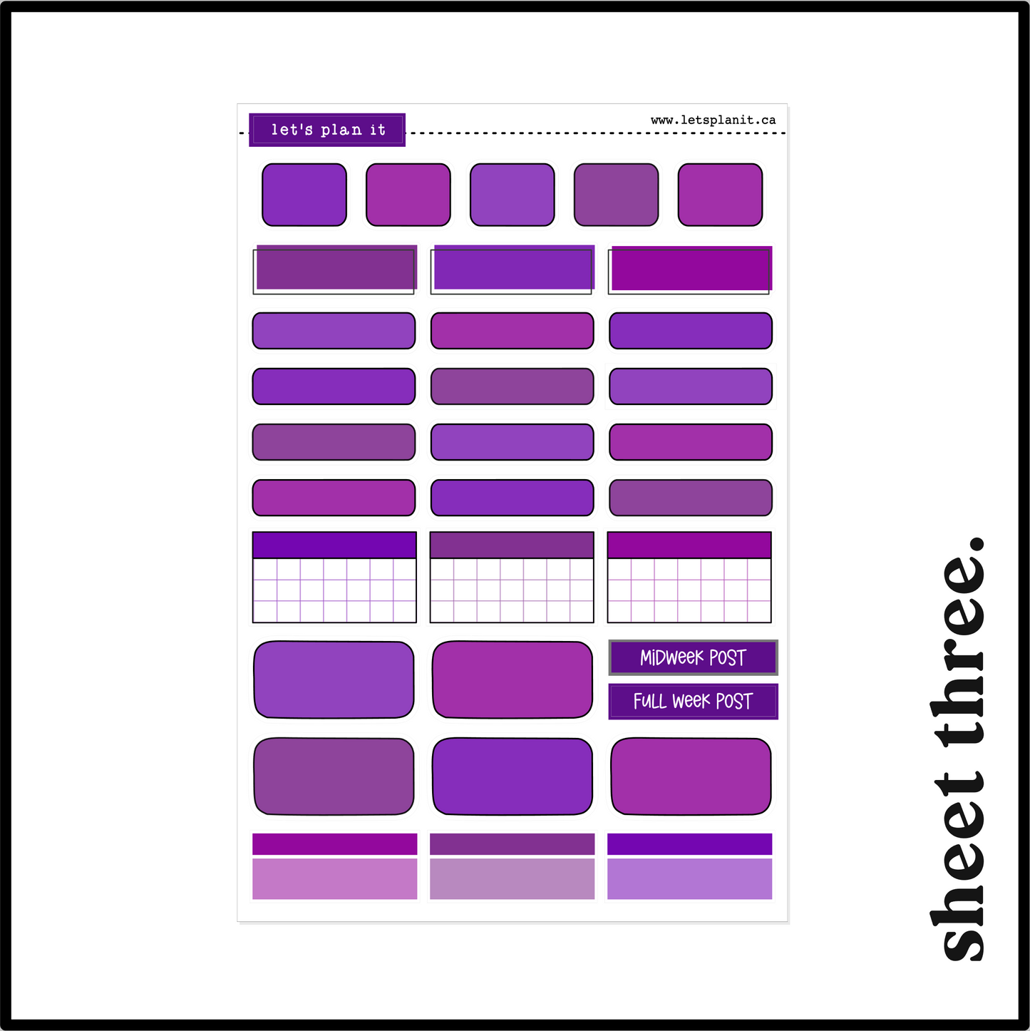 VIOLET COLLECTION | Weekly Kits