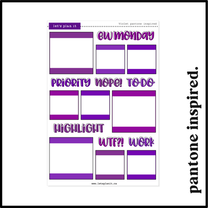 VIOLET COLLECTION | Weekly Kits