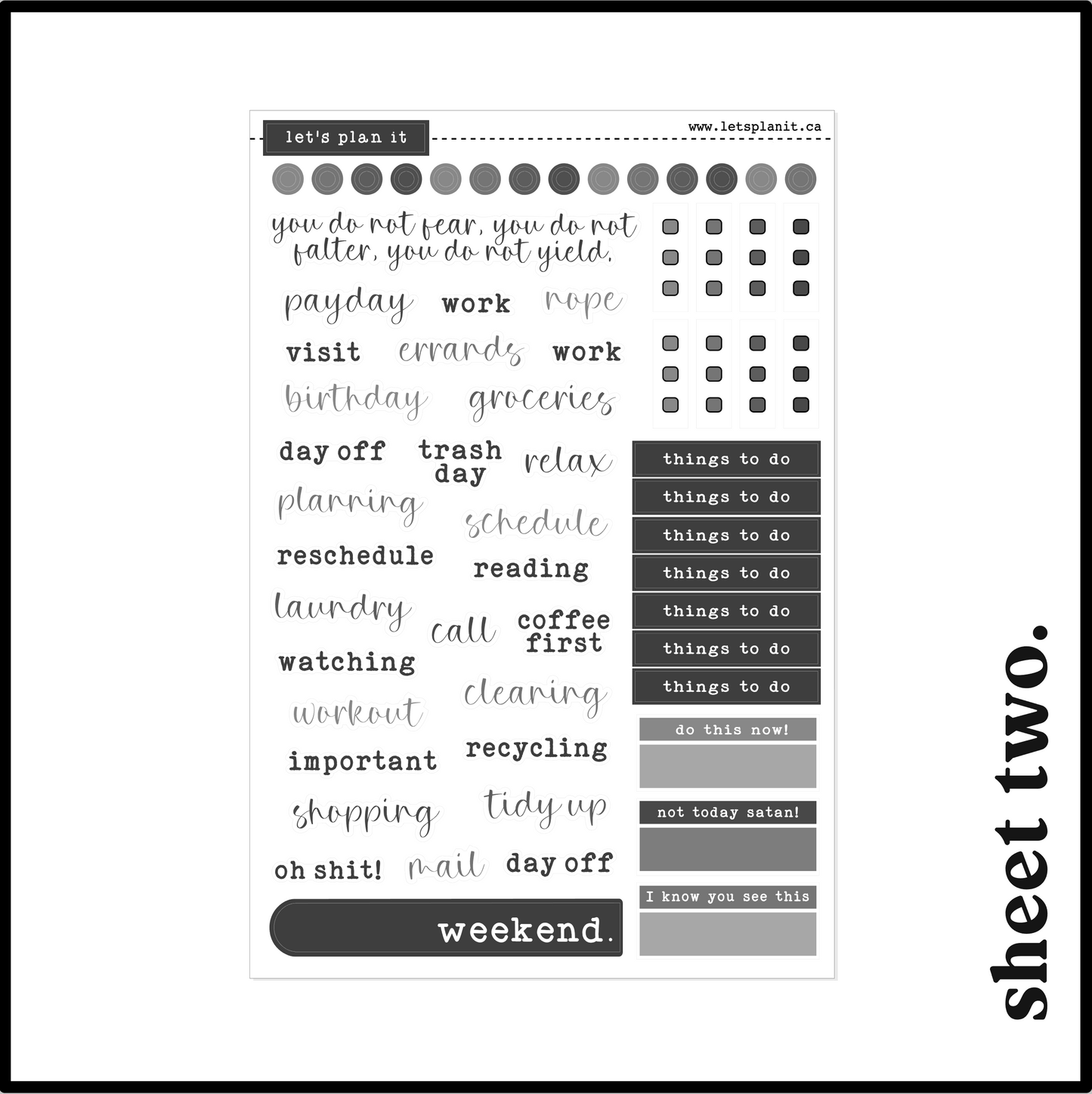 VALERIE COLLECTION | Weekly Kits