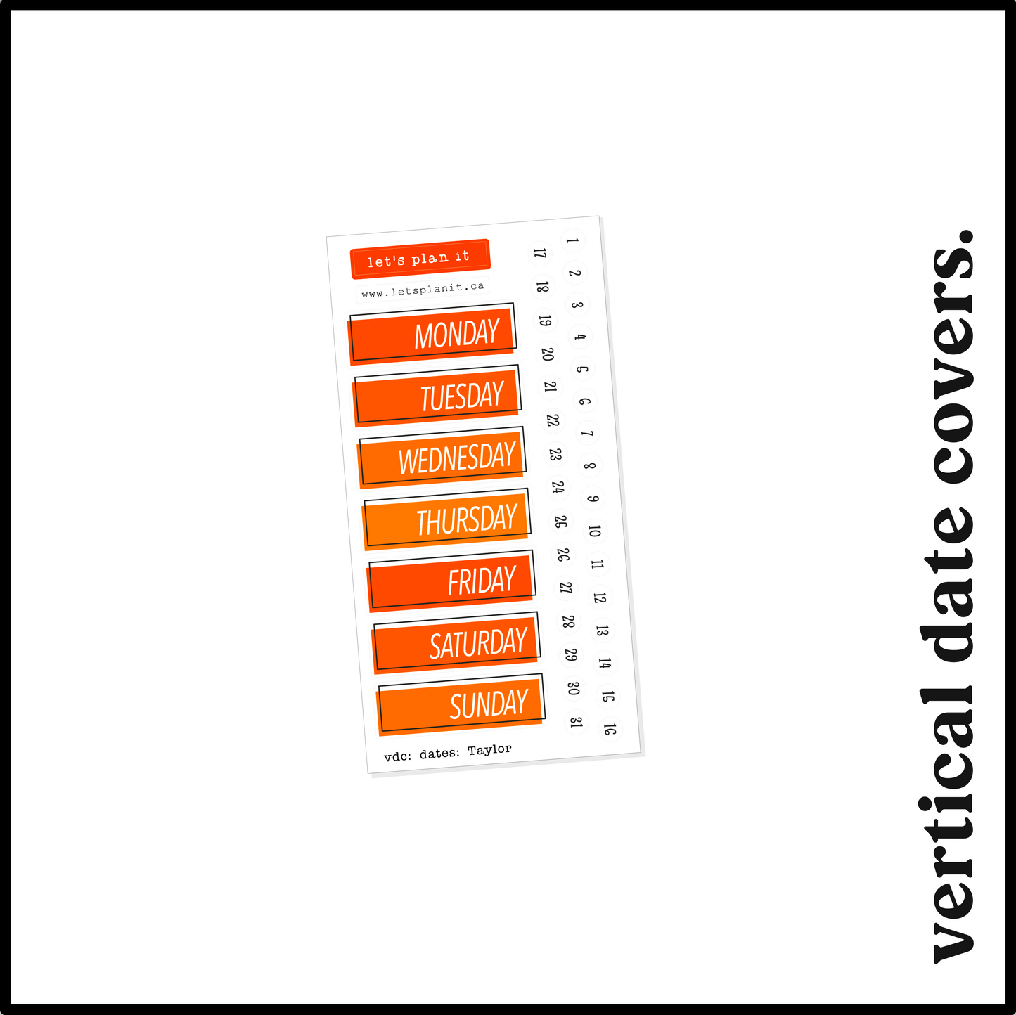 TAYLOR COLLECTION | Weekly Kits