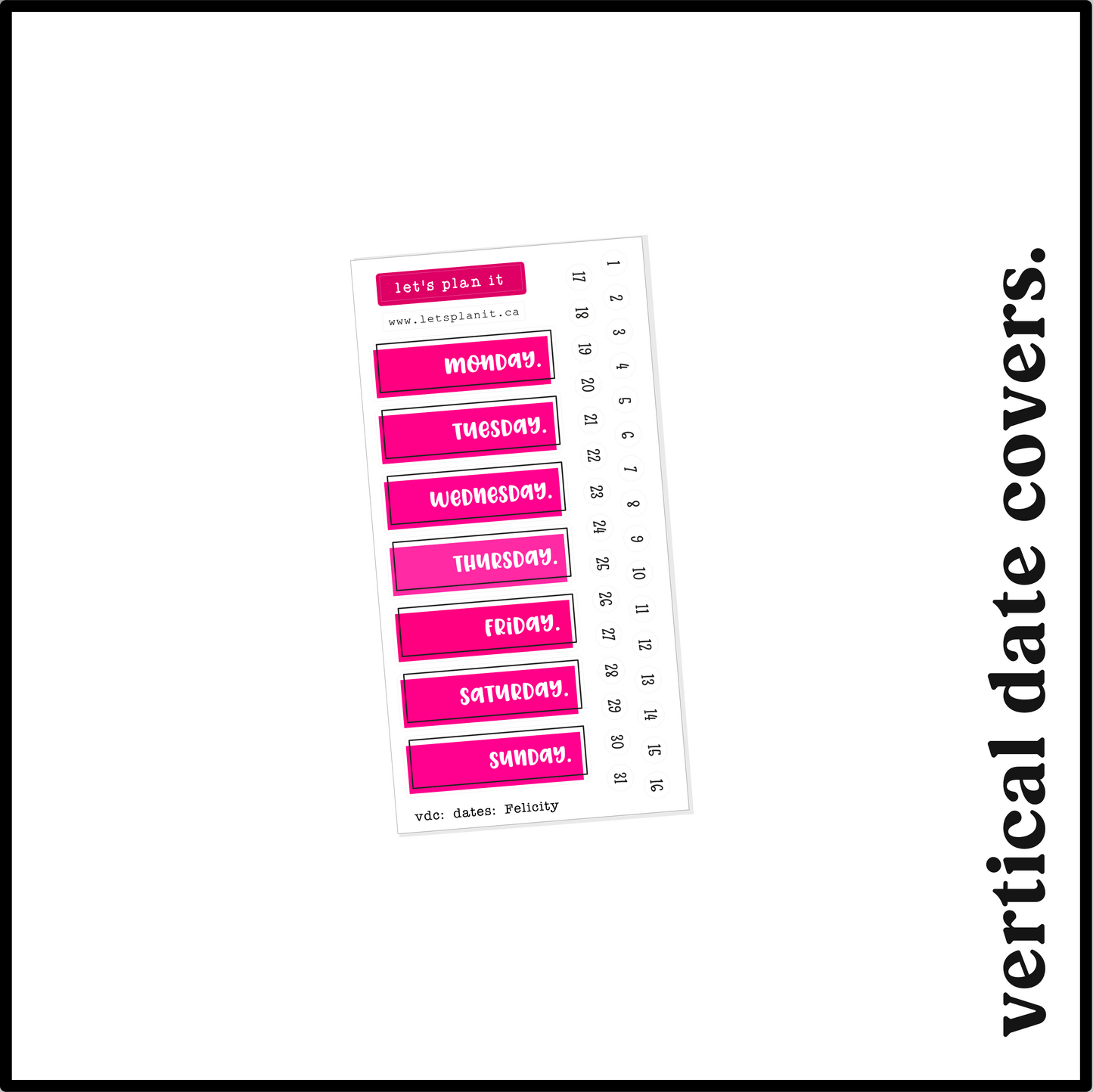 FELICITY COLLECTION | Weekly Kits