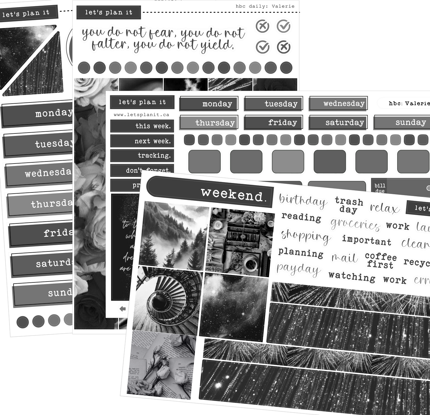 VALERIE COLLECTION | Weekly Kits