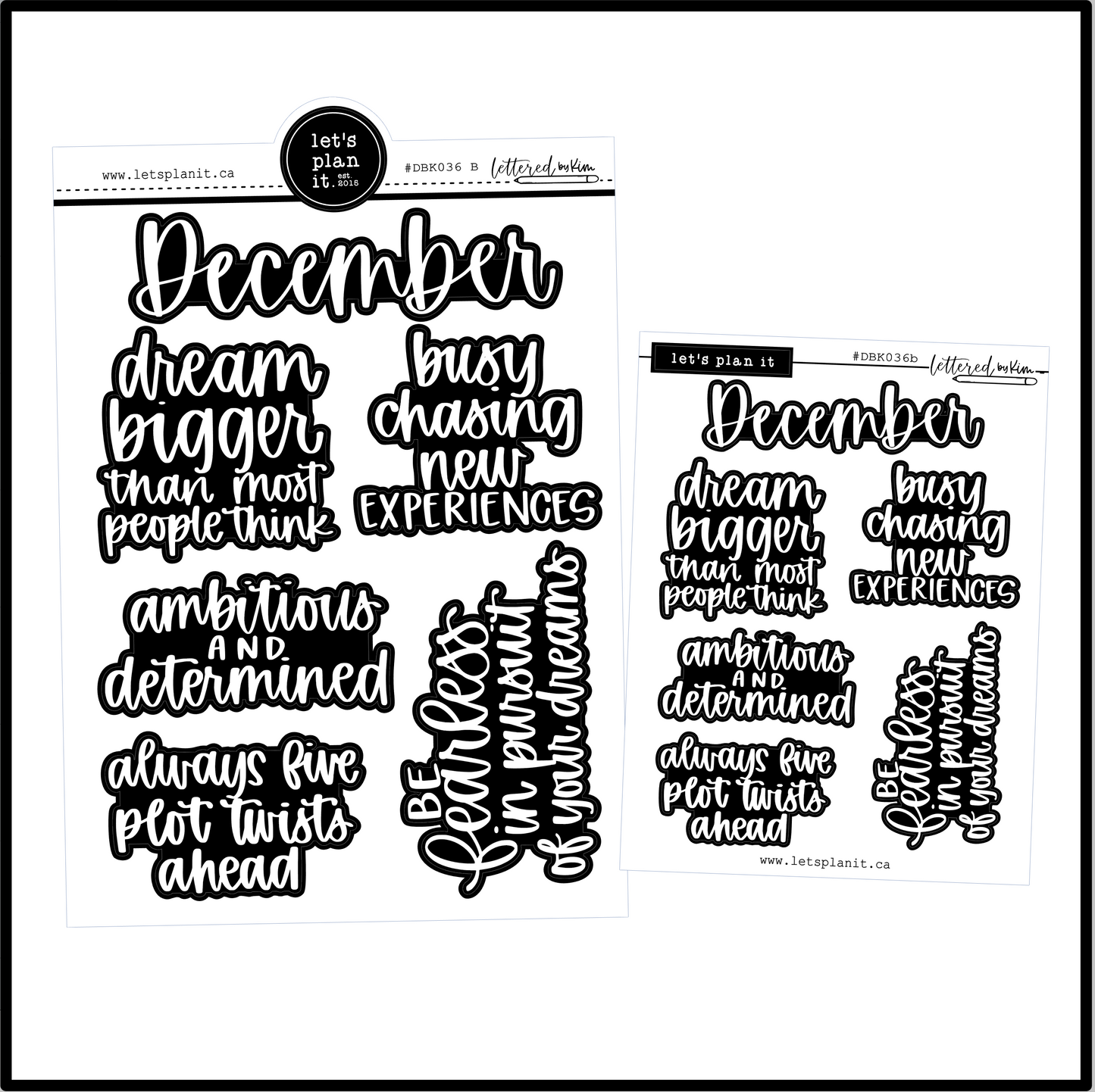 Lettered by Kim | December vibes