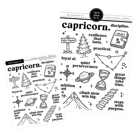 Zodiac Capricorn |  Deco stickers | 2 sizes | 2 paper types