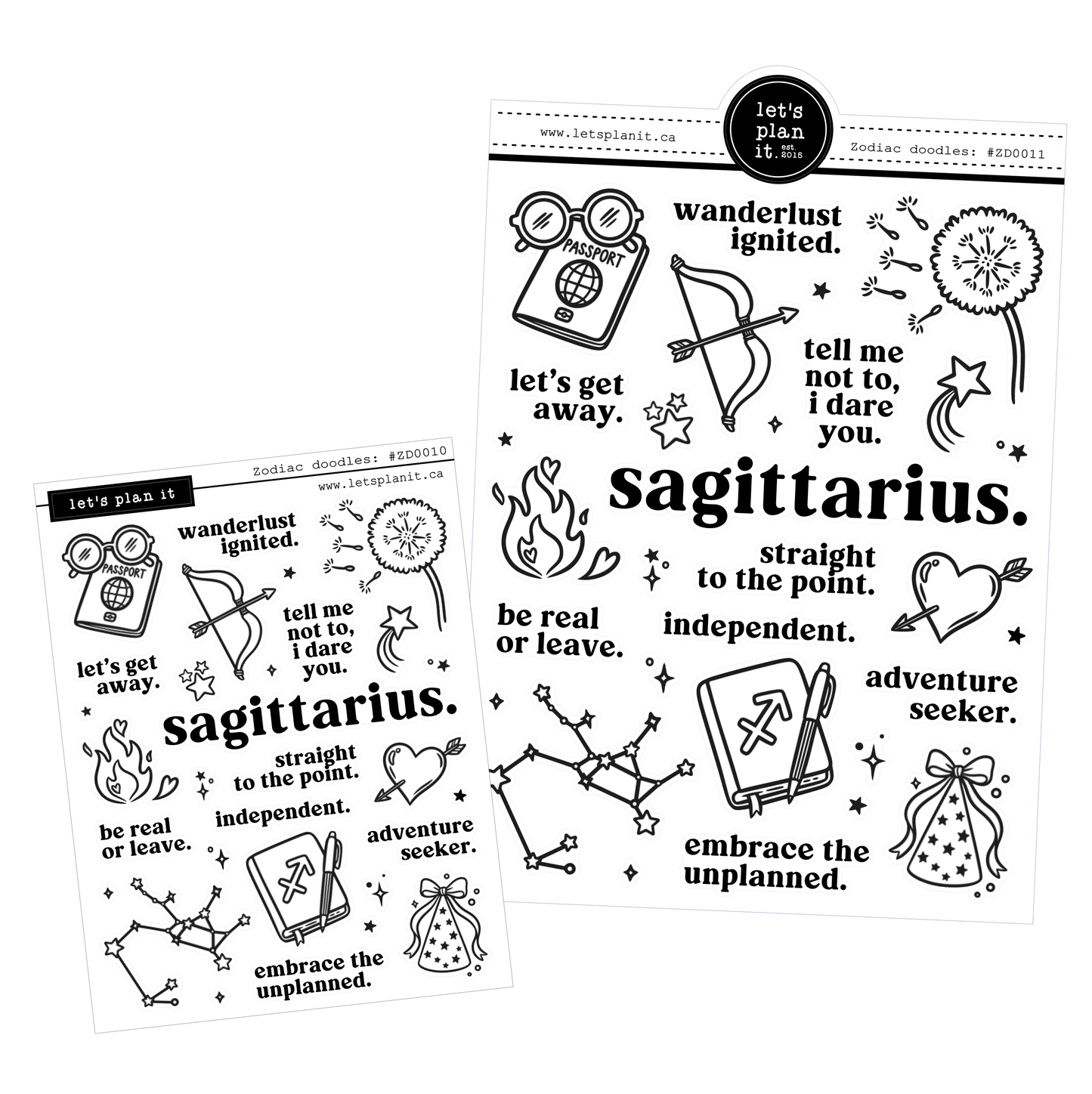 Zodiac Sagittarius |  Deco stickers | 2 sizes | 2 paper types