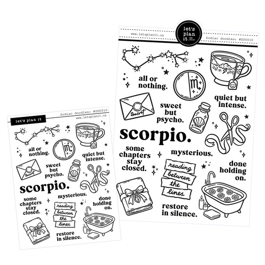 Zodiac Scorpio |  Deco stickers | 2 sizes | 2 paper types