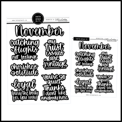 Lettered by Kim | November vibes