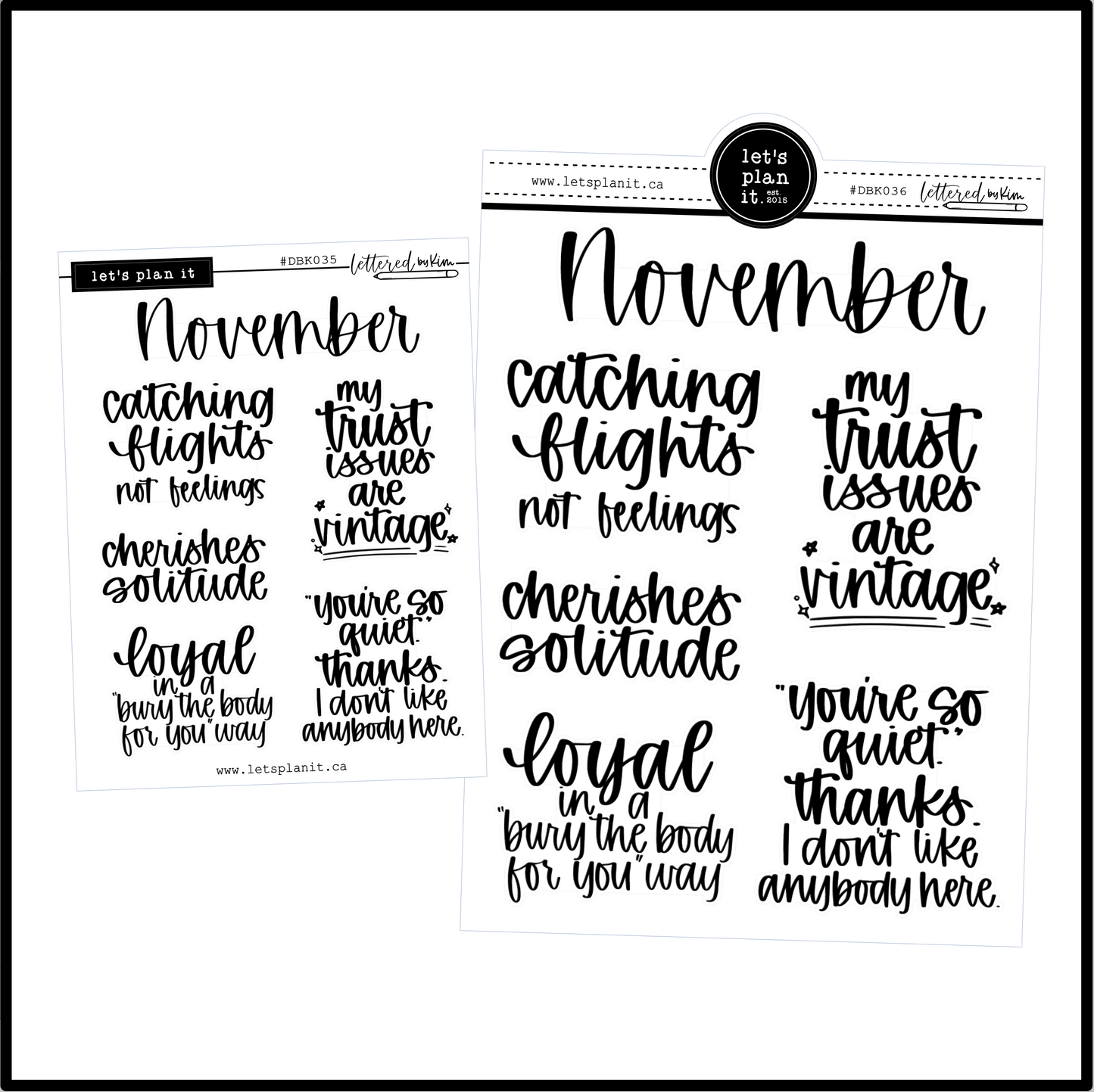 Lettered by Kim | November vibes