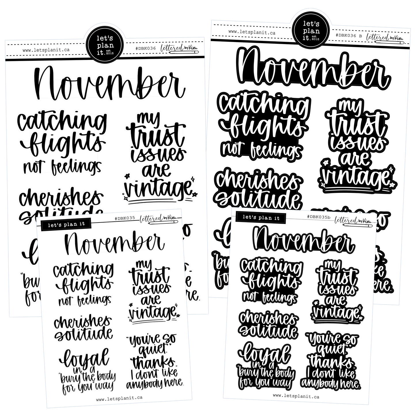 Lettered by Kim | November vibes