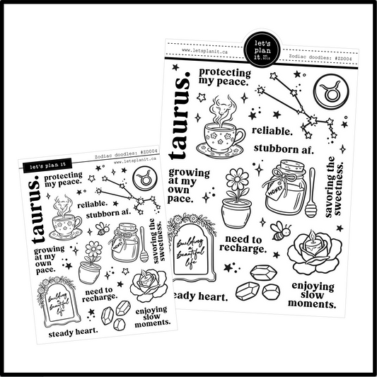 Zodiac Taurus |  Deco stickers | 2 sizes | 2 paper types