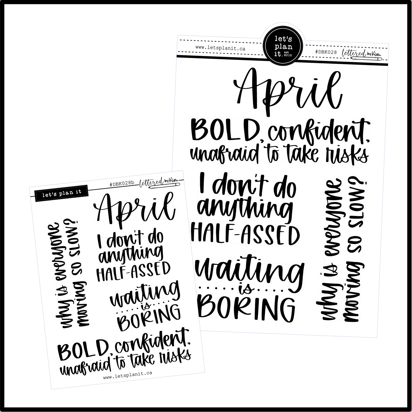 Lettered by Kim | April vibes