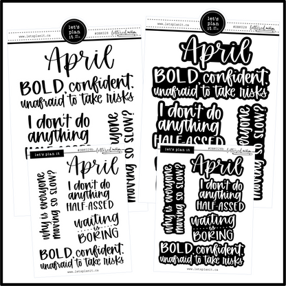 Lettered by Kim | April vibes