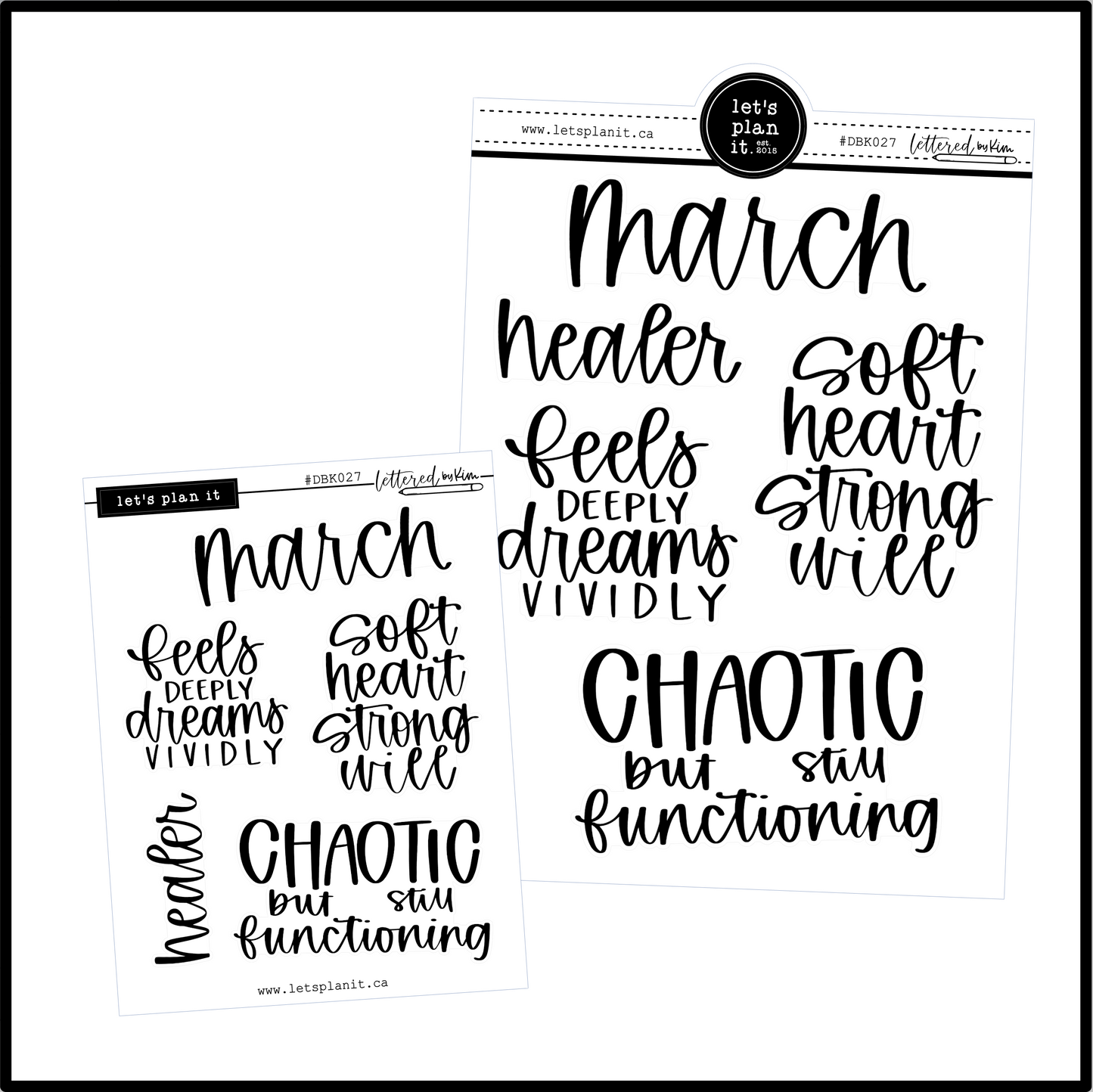 Lettered by Kim | March vibes